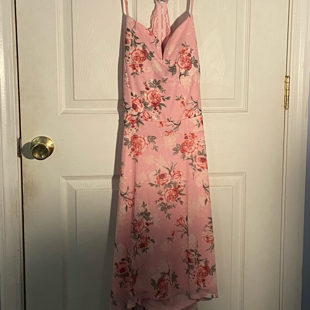 No Boundaries Floral Pink Dress. XL/XG.